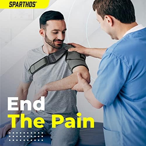 Sparthos Rotator Cuff Shoulder Brace for Women & Men - Support - Gray-UNI - Image 2