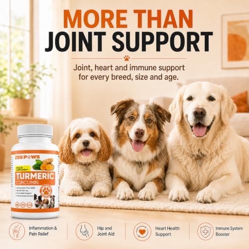 Turmeric Curcumin for Dogs – 180 Duck-Flavored Tablets – Advanced Hip & Joint Formula with Piperine – Supports Mobility, Inflammatory Response, Skin Health & Immune Function - Image 7