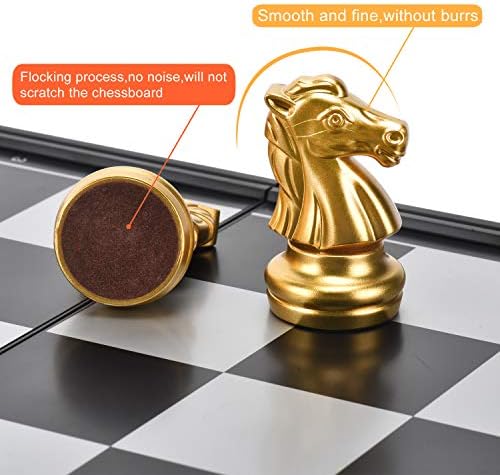 3 in 1 Magnetic Checkers Chess Backgammon Game Set for Kids Adults - Image 6