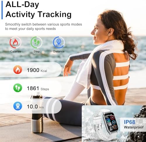 Jugeman Smart Watch for Men Women, 1.57" Smartwatch (Answer/Make Call), 2026 New Fitness Tracker with 110+Sport Modes, Heart Rate/Sleep Monitor, IP68 Waterproof, Smartwatches for Android iOS White - Image 6