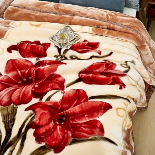 9 lbs Heavy Korean Mink Blanket, 2-Ply Silky Soft Plush & Warm, Queen Size 79"×91" Blanket for Couch & Bed. - Image 3