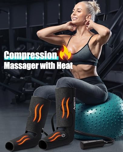 AICUTTI Professional Air Compression Leg and Foot Massager with Heat - Christmas & Birthday Gifts for Men & Women, Improved Circulation & Pain Relief, Ideal for Parents on Mother's Day & Father's Day - Image 5