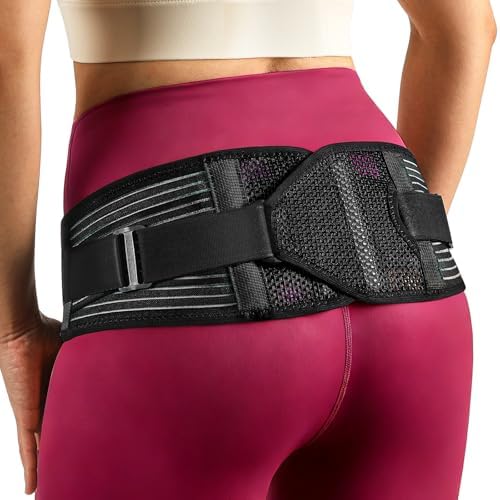 SI Joint Hip Brace with X-Shape Compression for Pelvic Stability, L by FITOMO
