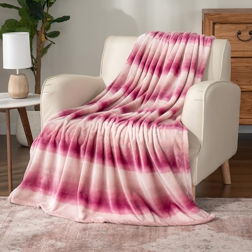 Berkshire Blanket-Classic Heavyweight Soft Printed VelvetLoft® Plush Throw Blanket, Cozy and Fuzzy, Purple Pitch, 50in x 70in - Image 4