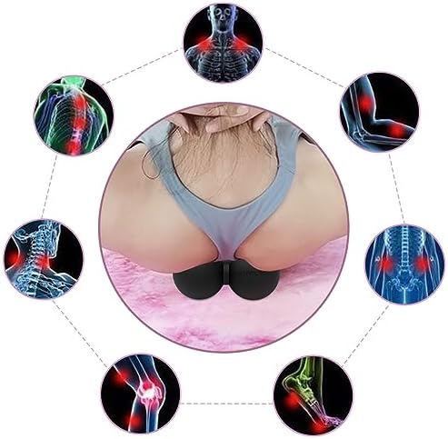 Peanut Massage Ball,Double Lacrosse Ball for Neck Sore Muscles,Medium Density Myofascial Release Massager Ball for Deep-Tissue Massage Muscle Knots Yoga Therapy(Black) - Image 5