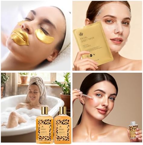 25 Pcs Mother's Day Gift, Honey & Almond Bath & Body Gift Set for Women, Hydrating Skin Care Kit, Spa Gift, Cosmetic Bag, Necklace, Anniversary, Christmas, Birthday, Valentines, Wife - Image 4