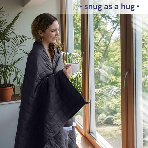 YnM 17lbs Weighted Blanket for Adults, Breathable Heavy Bed Throw Blanket with Cooling Glass Beads for All Season Use, Ideal for One Person of 160lbs (60x80 Inches, Queen Bed, Dark Grey) - Image 4