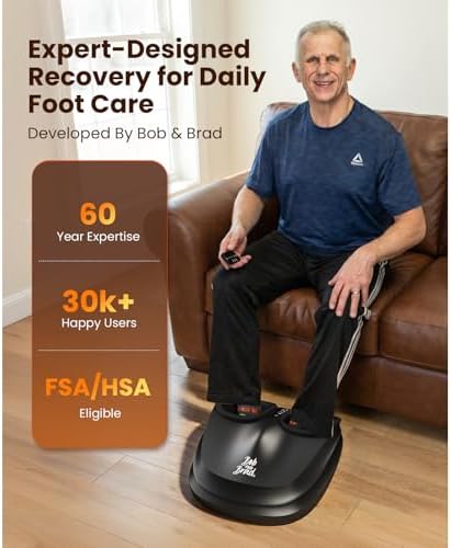 BOB AND BRAD Lite Foot Massager FSA Eligible HSA, Shiatsu Foot Massager with Heat for Neuropathy & Plantar Fasciitis Relief, Electric Deep Kneading Feet Massager Machine, Birthday Gifts for Women Men - Image 2