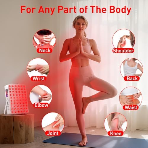 Red Light Therapy for Face Body Infrared Light Therapy for Body 150W with 60 Dual Chip LEDs with 660nm & 850nm Near Infrared LED Red Light Therapy Panel at Home 3 Modes Adjustable Brightness and Timer - Image 4