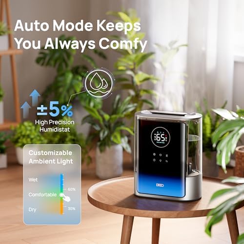 DREO 8L Smart Humidifier Large Room, 80H Runtime, Warm & Cool Mist, HM717S - Image 5