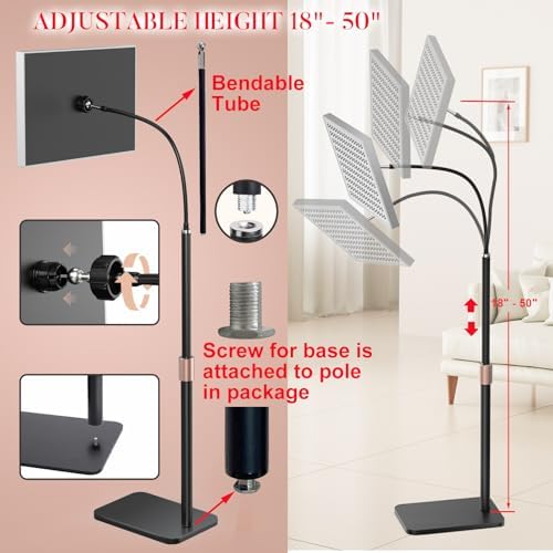 Red Light Therapy for Body: Infrared Light Therapy Panel Lamp with Stand, 660nm Deep Red and 850nm Near Infrared LED Device at Home for Face and Body - Image 6