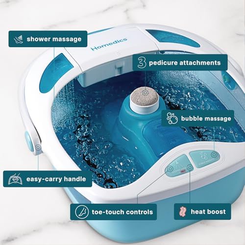 Homedics Shower Bliss Heated Foot Spa, Shower Massage Water Jets - Image 4