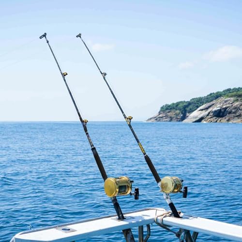 Deep Sea Fishing Rod, Heavy Duty Bent Butt Trolling Rod with Roller Guides,Conventional Fishing Rod - Image 6