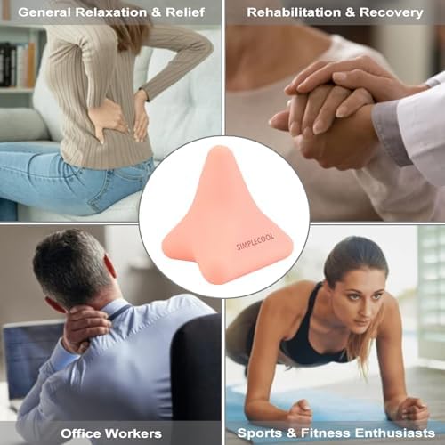Manual Trigger Point Massage Tool Small Massager Ball 3″×2.6″ Pink - Image 5