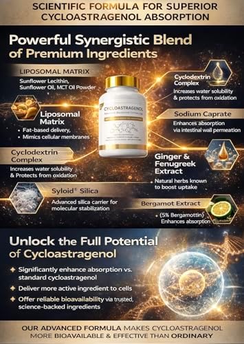 Cycloastragenol 20 mg | Healthy Cellular Aging Support | Advanced Absorption Longevity Supplement | Telomere Support | Third-Party Tested | 30 Servings - Image 6