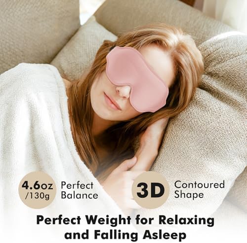 3D Blackout Weighted Eye Mask for Sleep, Eye Cover for Men Women - Image 2