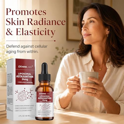 Liposomal Astaxanthin 24mg Liquid Drops, Antioxidant Support - Image 2