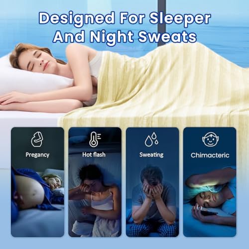 GOHERO Cooling Blanket for Hot Sleepers Cold Summer Blanket Throw 50"x70" - Image 4
