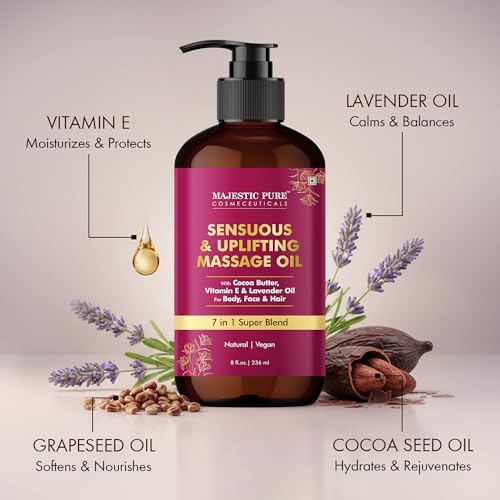 Majestic Pure Cocoa Mint Massage Oil, Cooling Scented Blend, 8 Fl Oz - Image 4