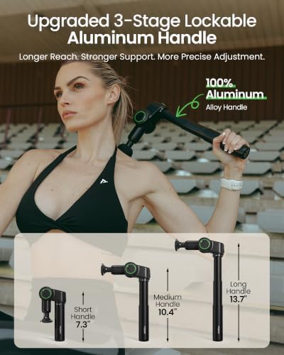 3-in-1 Foldable Massage Gun Deep Tissue with Extension Handle - Image 2