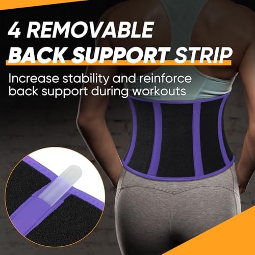 APEXUP Waist Trainer for Women Lower Belly Fat, Men Sweat Band, Stomach Wrap, Waist Trimmer with Removable Lumbar Support - Image 3