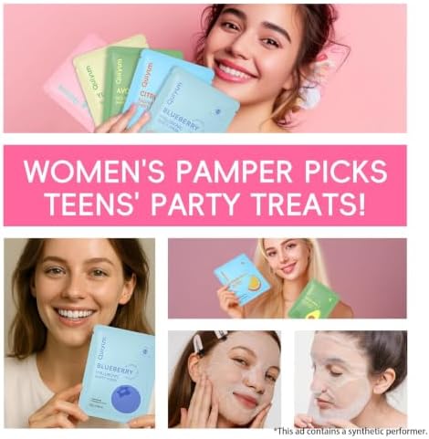 QUIYUM Fruit Face Masks Skincare, Facial Masks for Women Teens Girls-25 Pcs - Image 6