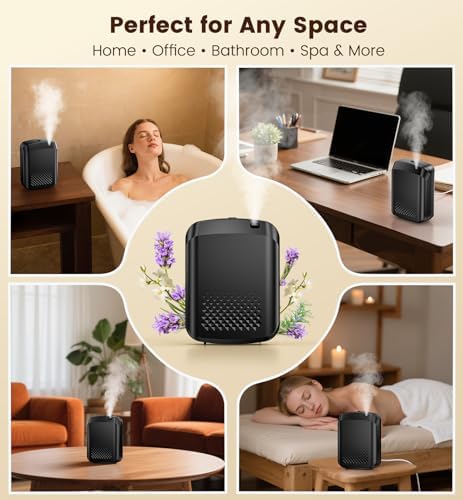 Waterless Essential Oil Diffuser 3000 Sq.Ft Coverage for Large Home Hotel Office, 400ml Cold Air Scent Machine for Aromathrapy, Bluetooth App Control, Quiet Aroma Diffuser Wall Amount Christmas Gift - Image 5