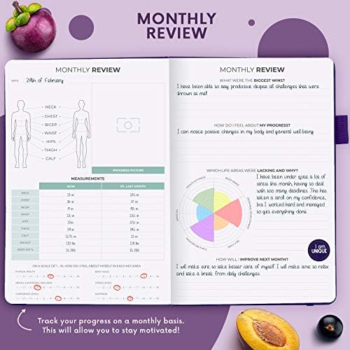 Clever Fox Wellness Planner & Food Journal for Weight Loss, A5 Purple - Image 6