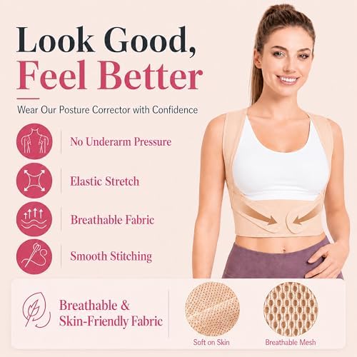 Lightweight Posture Corrector with Upper Back Brace for Women & Men - Image 3