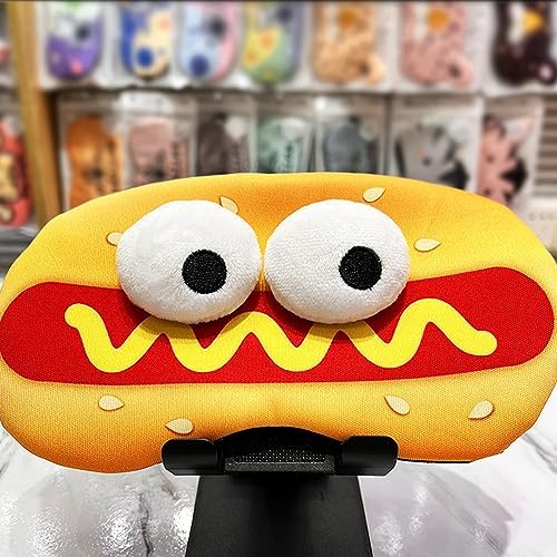 PERFECTSIGHT Sleep Eye Masks, Cute Plush Sleep Eye Cover Lightweight Adjustable Eyeshade Faux Fur Mask Cover for Women Men Sleep Travel Nap (Hotdog) - Image 6