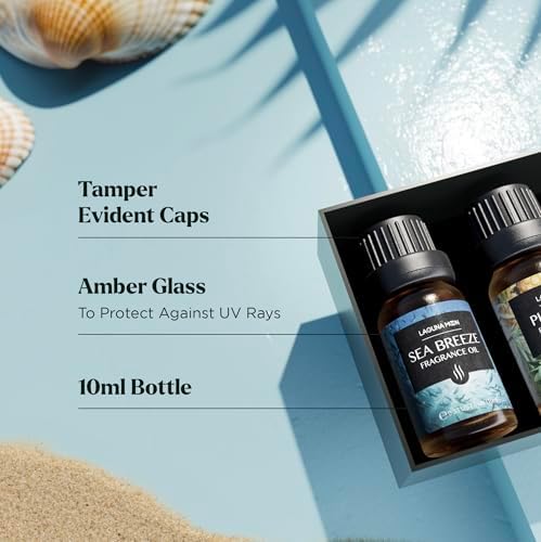 Lagunamoon Summer Essential Oils Set - Holiday Breeze Gift Set for Diffusers, Home Care, Candle Making, Fragrance, Aromatherapy, Humidifiers, Gifts - Coconut, Pineapple, and Grapefruit (10ml) - Image 4