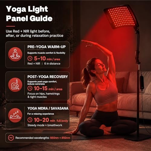 Red Light Therapy for Body face-660nm 850nm Infrared lamp Therapy Larger Panel 3 in 1 Led Bead red Light with Stand for Home Use,Gift idea for Mom Women Wife Sister Girlfriend - Image 6