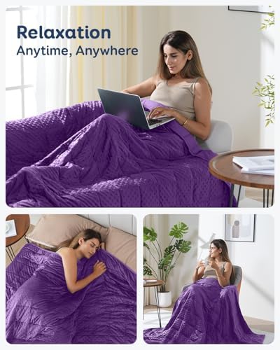 Kivik 15lbs Weighted Blanket for Adults, 48"x72" Twin Size Heavy Blankets - Image 6