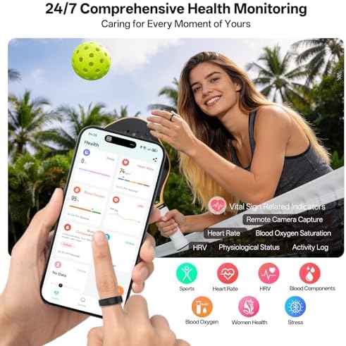 Smart Ring for Women & Men, Health Fitness Tracker Ring - Image 2