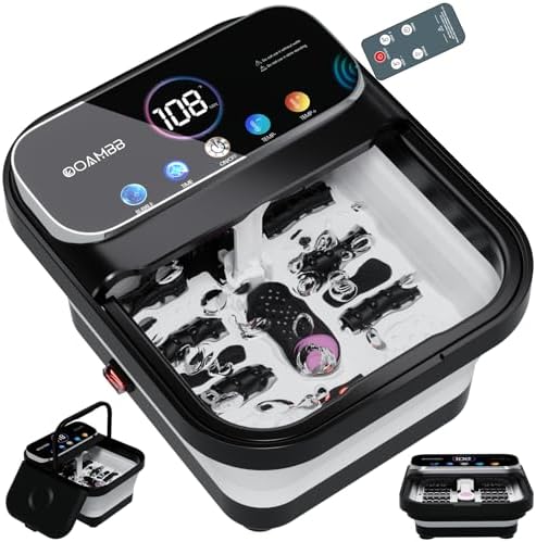 OOAMBB Collapsible Foot Spa Bath with Remote Control,Heat,Bubble,Timer by OOAMBB