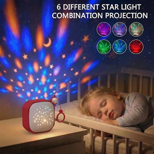 White Noise Sound Machine Baby with Star Projector | Portable Sound Music Soother for Kids & Infants | Perfect Baby Gifts for Christmas Themed Holiday Decor, Car, Travel (Santa Claus) - Image 2
