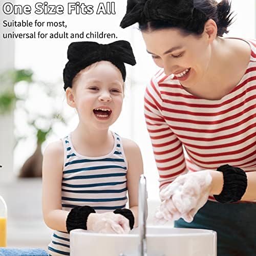 WHAVEL 6PCS Spa Headband and Wristbands Set, Face Wash Headband Wrist Bands for Washing Face Makeup Skincare Hair Band Skin Care Accessories Tools - Image 4