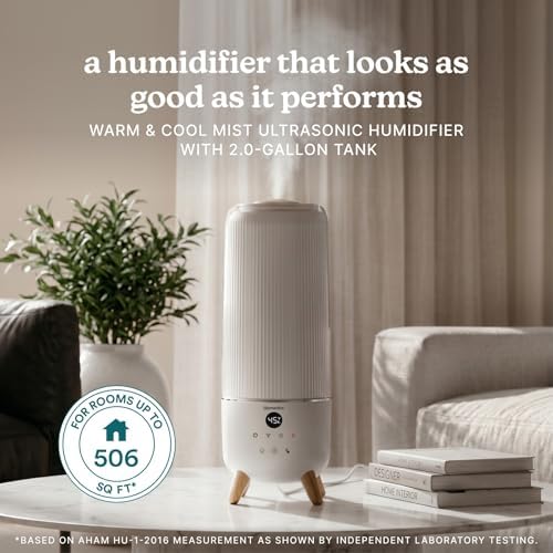 Homedics Warm and Cool Mist Ultrasonic Humidifier, Top Fill 2-Gallon Tank - Image 2