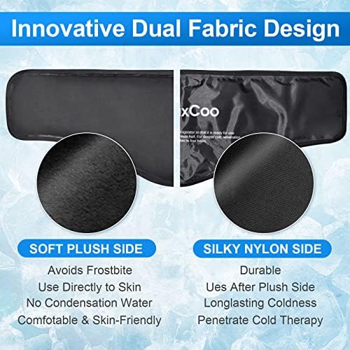 Neck Ice Pack Wrap, RelaxCoo Reusable Gel Ice Pack for Neck Shoulders, Cold Compress Therapy for Pain Relief, Injuries, Swelling, Bruises, Sprains, Inflammation and Cervical Surgery Recovery - Image 3