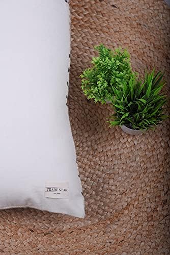Trade Star Decorative Pillow Cover 100% Cotton Lumbar Cushion Cover Handmade Pillow Case Modern Throw Case Room Decor Authentic Boho Large Bedding (Ivory NOVA 12X24 INCHES) - Image 4