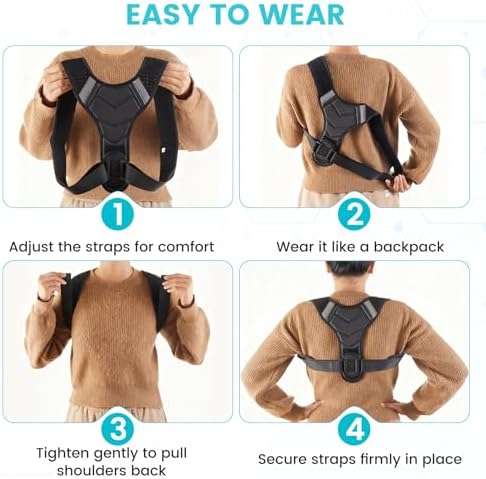 Posture Corrector for Men & Women, Adjustable Back Brace & Straightener for Office, Home & Daily Use, Relieve Back Pain, Prevent Hunching & Slouching, Comfortable & Breathable, M - Image 7