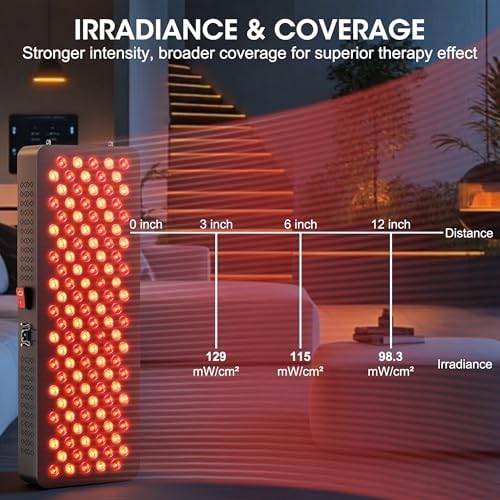 120 LEDs 600W Red Light Therapy - Upgraded 4-CORE LED Chips Red Infrared Light Device with 3 Modes, Timer & Rolling Base, 660nm/850nm Near Infrared Light for Face & Body Care - Image 5