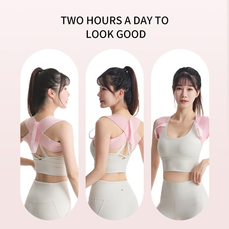 Back Brace Posture Corrector for Women - Kyphosis Relief, Spine Support Brace, Upper Back & Shoulder Alignment, Comfortable & Breathable, Easy to Use - Image 4