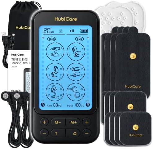 3-in-1 Precision TENS Unit Muscle Stimulator, Rechargeable Dual Channel TENS, EMS & Massage Machine, 24 Expertly Tuned Therapy Modes, 30 Smooth-Step Intensity Levels, 12 Electrode Pads by Unknown
