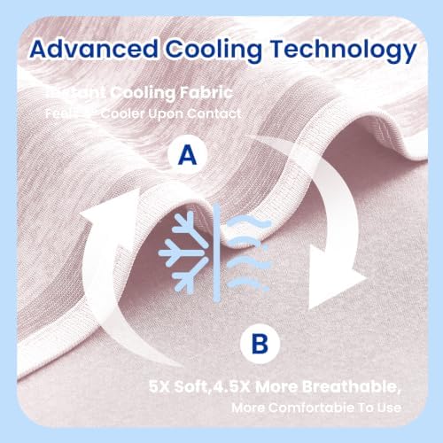 GOHERO Cooling Blanket Queen Size- 90"x90" Summer Cooling Throw Blanket for Hot Sleepers Arc-Chill Q-Max >0.45 Cool Fiber, Keeps Cool for Night Sweats, Soft Lightweight Sofa Blankets for Kid Adults - Image 5