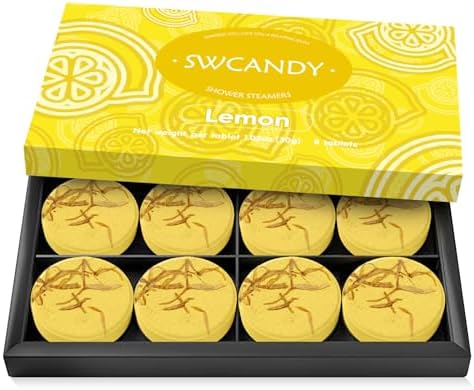 SWCANDY Lemon Shower Steamers 8 Pack, Home Spa Self Care by SWCANDY
