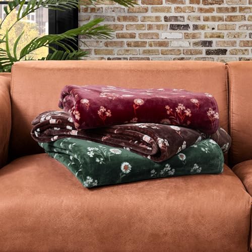 Lucky Brand Daisy Green Floral 90"X90" Cozy Plush Blanket - Premium Microfiber Throw for Luxurious Comfort and Style Full/Queen Size - Image 6