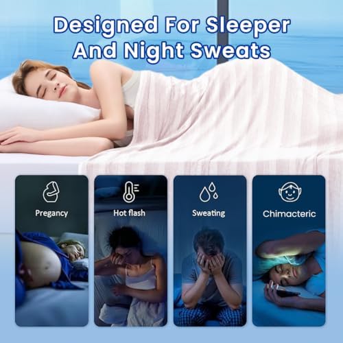 GOHERO Cooling Blanket Queen Size- 90"x90" Summer Cooling Throw Blanket for Hot Sleepers Arc-Chill Q-Max >0.45 Cool Fiber, Keeps Cool for Night Sweats, Soft Lightweight Sofa Blankets for Kid Adults - Image 4