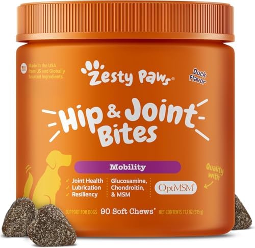 Zesty Paws Glucosamine for Dogs - Dog Joint Supplement, Duck, 90 Ct by ZestyPaws