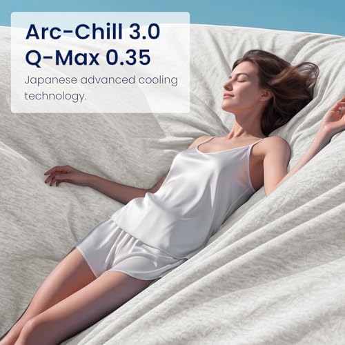 Topcee Cooling Blanket(90"x108"King Size) for Night Sweats Absorbs Heat to Keep Adults Cool on Warm Nights, Q-Max 0.5 Cooling Blankets for Hot Sleepers, Ultra-Cool Lightweight Blanket for Bed - Image 7